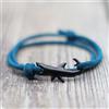 Noter Nuovo braccialetto nautico da uomo Black Shark Braslet scorrevole regolabile 3mm Milan Cord Chain Summer Beach Surfer Accessori per gioielli