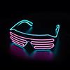 NONE Occhiali luminosi a LED Gafas Luminosi Bril Neon Occhiali da sole luminosi natalizi Vetro lampeggiante per forniture per feste Costumi di scena Nuovo