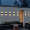 HOMEFISH Lampada Solare LED da Esterno per Muro, Impermeabile, con Sensore Crepuscolare, per Giardino, Cortile, Portico, Vialetto, Patio, Decorazione Casa
