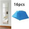 NONE 16PC 15CM Specchio Quadrato Adesivo Da Parete Autoadesivo Piastrelle Acriliche Mosaico Decalcomania Murale Che Copre Per La Camera Da Letto Per La Casa Decorazione FAI DA TE