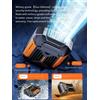 HOMEFISH HOMFISH Ventilatore personale con clip da cintura Torcia portatile Power Bank Ventilatore indossabile Ventilatore appeso al collo per lavori all'aperto Escursionismo Campeggio