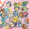 Bandai 50 pezzi Kawaii Anime Pokemon adesivi Pikachu decalcomanie fai da te per laptop bagagli skateboard telefono cartoni animati giocattolo per bambini adesivi regalo