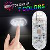 Mini luce touch per auto a LED ricarica USB portatile per tetto automatico lettura a soffitto lampada notturna decorazione per auto senza fili luce ambina