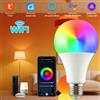 GGBEE Lampadine LED RGB Smart WiFi Tuya E27, Lampada Intelligente 220V 110V 10W 15W 20W, Controllo Vocale tramite App Smart Life e Google Assistant