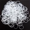 NONE Elastico per capelli trasparente ad alta elasticità in silicone trasparente Mini elastici per capelli trasparenti per riporre fai da te Acconciatura per bambini Coda di cavallo Dreadlock