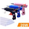 NONE Pistola per colla a caldo da 20 W Mini pistole industriali per uso domestico fai-da-te Temperatura di calore Thermo Strumento di riparazione elettrica UE Utilizzare bastoncini di colla da 7 mm