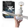 NONE Ventilatore da soffitto LED 30W con luce E27 e telecomando per la regolazione della luminosità, adatto per soggiorno, studio e uso domestico 85-265V