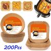 NONE 50/100/200 Pz Friggitrice Ad Aria Carta Da Forno Antiaderente Airfryer Carte Da Forno Rotonde Friggitrice Ad Aria Fodere di Carta Accessori Da Cucina di Carta