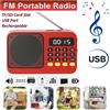occkic Lettore MP3 digitale FM USB TF ricaricabile portatile Radio portatile Lettore musicale Altoparlante Dispositivi Forniture con display a LED Radio