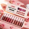 CHOOSE RASME Set di 10 lucidalabbra effetto velluto: lucidalabbra impermeabile e a lunga durata, set idratante per donna, regalo di San Valentino