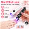 NONE Lampada UV LED Ricaricabile per Unghie con Display Intelligente, Asciugatore Portatile a Rapida Asciugatura, Supporto per Manicure, Luce UV da Tavolo Rimovibile