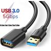 NONE Cavo di prolunga USB USB 3.0 2.0 Cavo di prolunga per Smart TV SSD Xbox One PC portatile Cavo di prolunga USB 3.0 ad alta velocità 1m 2m 3.0m