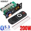 kebidu Bluetooth 5.3 FAI DA TE 200W Amplificatore MP3 Scheda di Decodifica 12V Microfono Radio FM TF USB Auto Audio Lettore Musicale Altoparlante Controllo del Volume