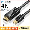 LccKaa Convertitore cavo DP a HDTV da 1,8 M compatibile da Mini DisplayPort a HDMI 4K Adattatore compatibile da DP a HDMI per proiettore portatile Mac
