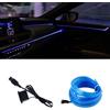 NONE 5M Interni auto LED Strip Light EL Wire Neon Illuminazione ambientale USB Decorazione flessibile Fai da te Auto Atmosfera di festa Lampada Diodo