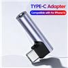 Adattatore per cuffie da USB-C a jack da 3,5 mm con connettore angolato, supporta le chiamate vocali, convertitore audio USB-C per iPhone 15, 16, 17, Samsung, Huawei