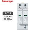 Gerlangoo Dispositivo di Protezione da Sovratensioni AC SPD 2P 40KA 60KA 275V 385V, Protezione da Fulmini per Casa, Dispositivo di Protezione a Bassa Tensione
