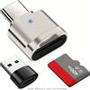 NONE Lettore di schede USB C da 2 pezzi, supporta schede di memoria Micro/SD per telefoni cellulari, computer, tablet, videosorveglianza per auto