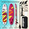 EGGORY BAY SUSIE 335x84x15cm Tavola da Paddle Surf Gonfiabile Rosa Geometrico Estate ISUP Kit Avventura Completo Premium Donne Allround Touring SUP Boards Antiscivolo Sport Acquatici Borsa Viaggio Pompa ad