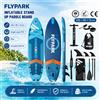 NONE FLYPARK Tavola da Stand Up Paddle Gonfiabile 335x90x15cm SUP Blu Monostrato Kit Completo con Pagaia, Leash, Pompa Manuale 5L, Borsa Impermeabile, Tracolla, Leggera, Portatile, Stabile, Resistente,