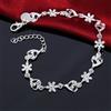 NONE Bracciali in Argento Sterling 925 per Donne, Fiori, Cuore LOVE, Catena alla Moda, Regali per Matrimoni, Feste, Natale, Gioielli di Lusso