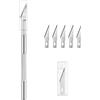 NONE Kit di strumenti per incisione con coltello a bisturi in metallo antiscivolo + 5 lame per riparazione fai da te di telefoni cellulari e PCB
