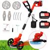 Decespugliatore senza fili, 2 batterie da 4000mAh, 1-3 lame, manico telescopico pieghevole, decespugliatore da giardino senza fili
