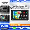 Hizpo 2Din 7'' Carplay 4G AI Systems Android 13 Autoradio per Alfa Romeo 159 Brera Spider Sportwagon Lettore Multimediale Video GPS Schermo Intelligente da 7 Pollici Display QLED Unità Principale