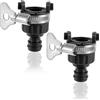 NONE Connettore Rapido Universale per Rubinetto, Adattatore per Tubo in Plastica Resistente per Autolavaggio, Irrigazione Giardino e Uso Esterno