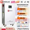 ECGSOLAX Batteria LiFePO4 ECGSOLAX 51.2V 314Ah 16kWh, Corrente di Carica Massima 200A, Batteria al Litio 16S per Fotovoltaico, Oltre 6.000 Cicli, Compatibile BMS RS485