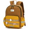 PROTAURI Zainetto Asilo Bambino 3-7 Anni 11.6L Fischietto, Kaki | cinturino pettorale riflettente impermeabile leggero traspirante ergonomico DIN A4 fischietto Fischietto