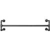 SONGMICS Attaccapanni da Muro, Barra Appendiabiti da Parete a Tubo, Stile Industriale, Salvaspazio, 30 x 112 x 29,3 cm, Portata di 60 kg, Montaggio Facile, per Spazio Stretto, Nero HSR64BK