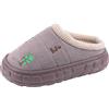 JOMIX Ciabatte Donna Invernali Pantofole Imbottite Calde Con Ricami Simpatici Zeppa Alta Comode Casa WPW255144 Khaki 40/41