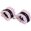 TAUOE Manette con Polsini in Pizzo, Rosa e Nero, Accessorio Costume