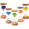 Elitecran 5 Pezzi Clessidra Set, Colorato Sandglass Sand Clock Timer 3/5/10/15/30 Minuti Set timer per sabbia per bambini, decorazione per l'home office, timer da cucina, regali creativi