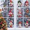 Coolgaga Vetrofanie Natalizie, Adesivi Natalizi per Finestre, Babbo Natale Sticker, Fiocchi di Neve Dcorativi PVC Vetrofanie Natale per Negozi Vetrina Soggiorno adesivi per Finestre Natalizie
