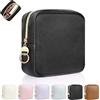 Playexen Portatrucchi Pochette Trucchi Donna Piccola Trousse da Borsetta Ragazza in PU Beauty Case da Viaggio per Cosmetica Organizer Piccolo Astuccio Trucco Portatile per Amica Compleanno(litchi-Nero)