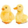 lilizzhoumax Peluche di Pollo e anatra 4 pollice 2 pezzi simulazione Carino giocattolo morbido Bambole Animali Bambini e Amici Regalo per la festa di compleanno coccoloso collezionare - giallo