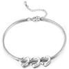 Presentimental Bracciale Personalizzato Donna con Pietra Portafortuna Bracciale Cuore con Nomi Bracciale Regolabile in Acciaio Inossidabile Regalo per Mamma Moglie Fidanzata Figli (argento-3 nome)