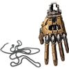 Vnnigmn Collana meccanica a mano, articolazione delle dita mobili, ciondolo a forma di mano di robot steampunk, portachiavi per uomo e donna, Taglia unica, Metallo, metallo.