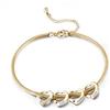 Presentimental Bracciale Personalizzato Donna con Pietra Portafortuna Bracciale Cuore con Nomi Bracciale Regolabile in Acciaio Inossidabile Regalo per Mamma Moglie Fidanzata Figli (oro-4 nome)