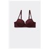 Tezenis Reggiseno Balconcino Leggermente Imbottito Pizzo Riciclato Wien Donna Rosso