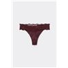 Tezenis Brasiliana Cotone E Pizzo Riciclato Donna Rosso