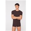 Tezenis T-shirt In Cotone Organico Elasticizzato Uomo Marrone