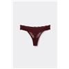 Tezenis Perizoma Sgambato In Pizzo Riciclato Donna Rosso