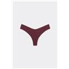 Tezenis Slip Brasiliano Sgambato Taglio Vivo In Microfibra Donna Rosso