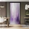 Generic Adesivo Per Porte 3D Per Porte Interne, 80 x 210 cm Astratto Screziato Texture Fotomurali Autoadesivi Impermeabile Porta In PVC, Carta Da Parati Soggiorno Cucina Camerette Decorazione, Viola Argento