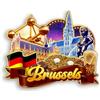 Quwsne Magnete da frigorifero Bruxelles Belgio, souvenir da viaggio in città, regali turistici, 3D, monumenti classici, artigianato fatto a mano, decorazione per la casa -2004