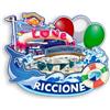 Quwsne Magnete da frigorifero Riccione Italia magnete da frigorifero souvenir di viaggio città regali turistici 3D classici monumenti artigianali fatti a mano decorazione domestica -1271