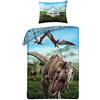 Halantex Jurassic World T-Rex Copripiumino Singolo 140x200 + Federa 70x90 Cotone